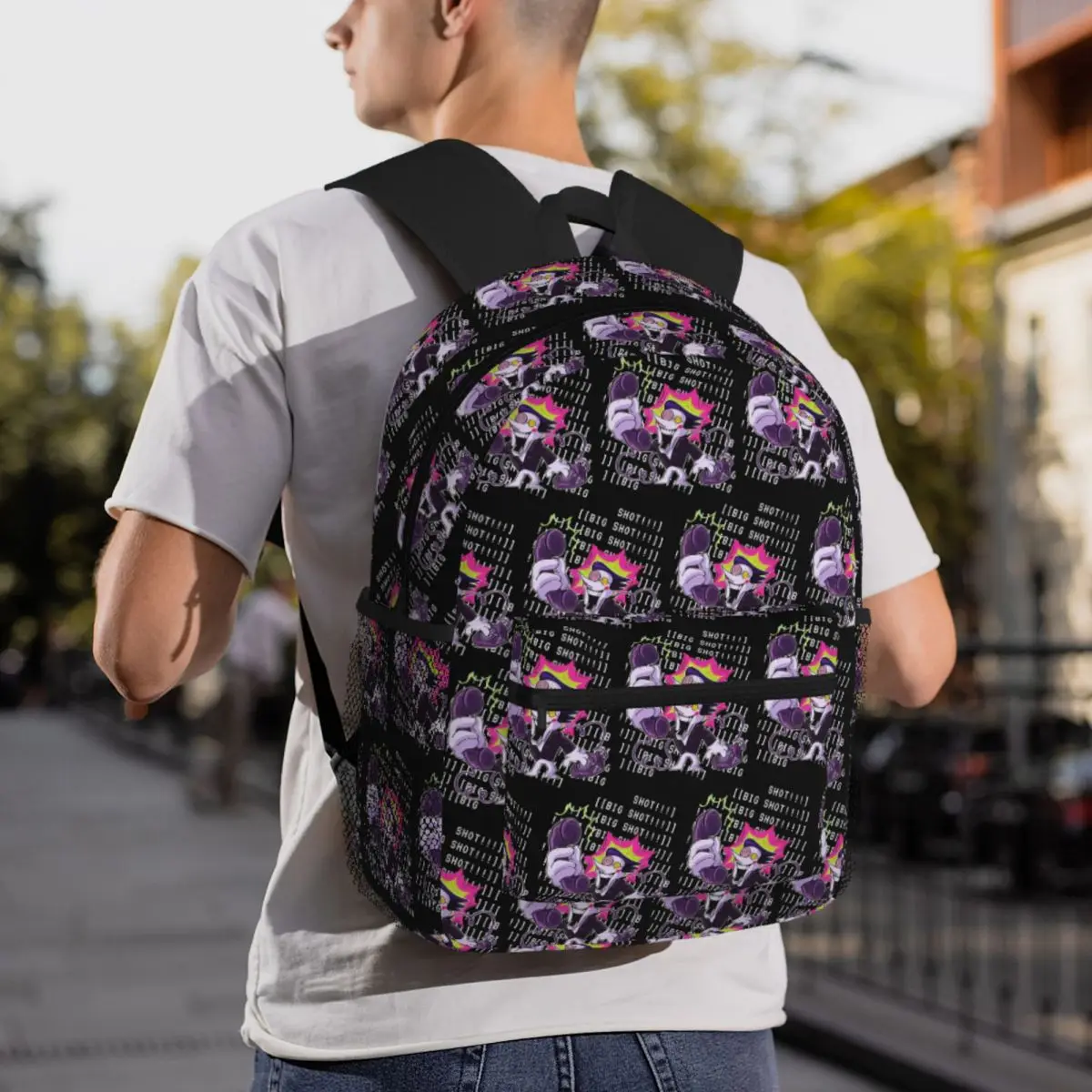 

Deltarune Spamton Merch Ralsei Floral Backpack Daypack Large Capacity Kids BookBag School Bag Shoulder Bags for Men Women