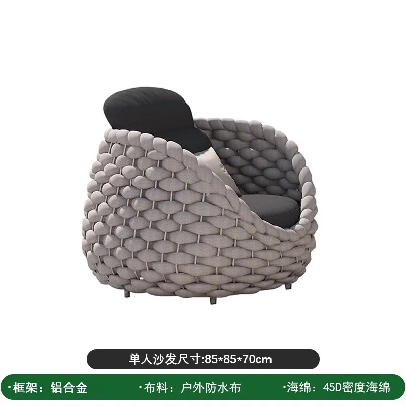 Factory Direct 2026 Top ZMLOutdoor Divano Cortile Villa Balcone Sedia in rattan Combinazione di mobili per il tempo libero in ra