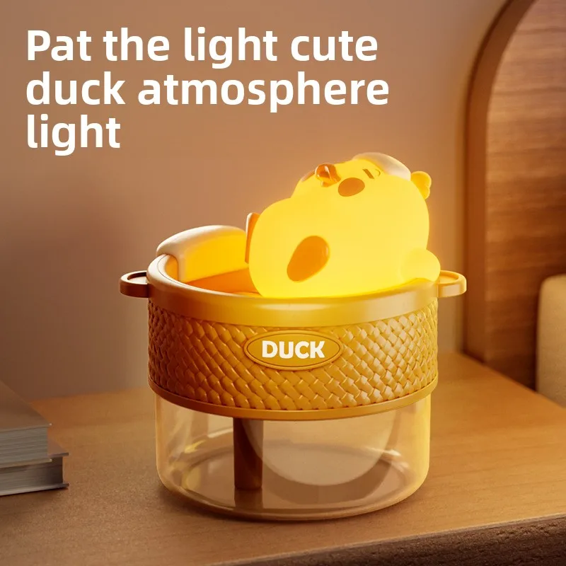 2025 مرطب USB جديد مع ضوء ليلي لطيف باخرة بطة لغرفة النوم مكتب السيارة #2