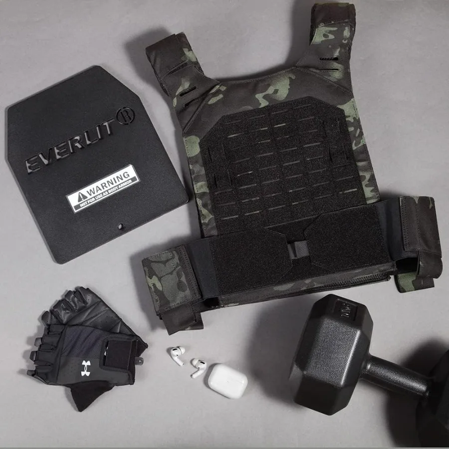 سترة مرجحة قابلة للتعديل من EVERLIT بوزن 14 رطل و20 رطل تتضمن الوزن لتدريبات وزن الجسم واللياقة البدنية والجري للرجال والنساء على شكل حرف V