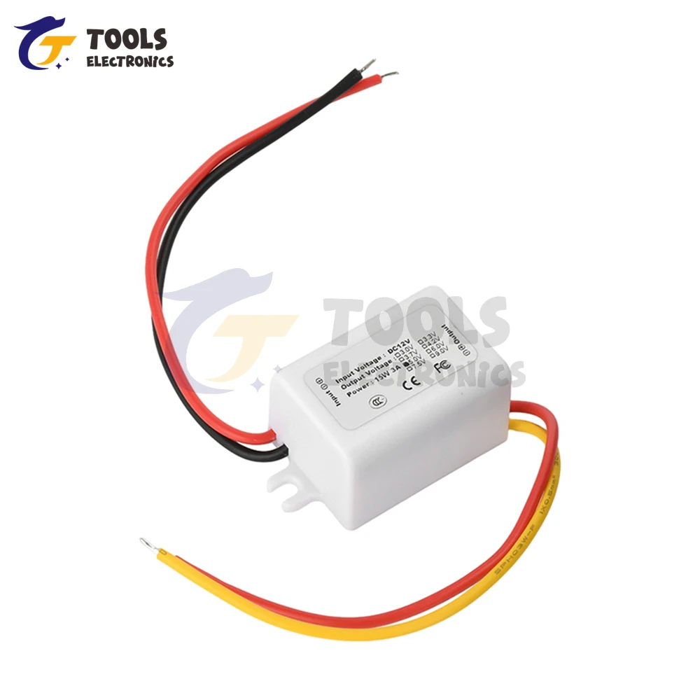 DC 12V para DC 5V3A Buck Fonte de alimentação 15W Módulo de alimentação DC-DC Step Down Converter