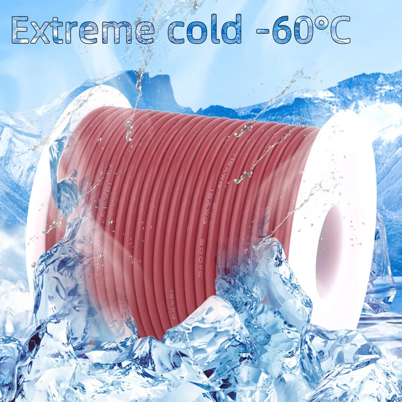 高品質耐熱ワイヤー28 26 24 22 20 18 16 15 14 13 12 AWG超ソフトシリコンワイヤー高温柔軟な銅