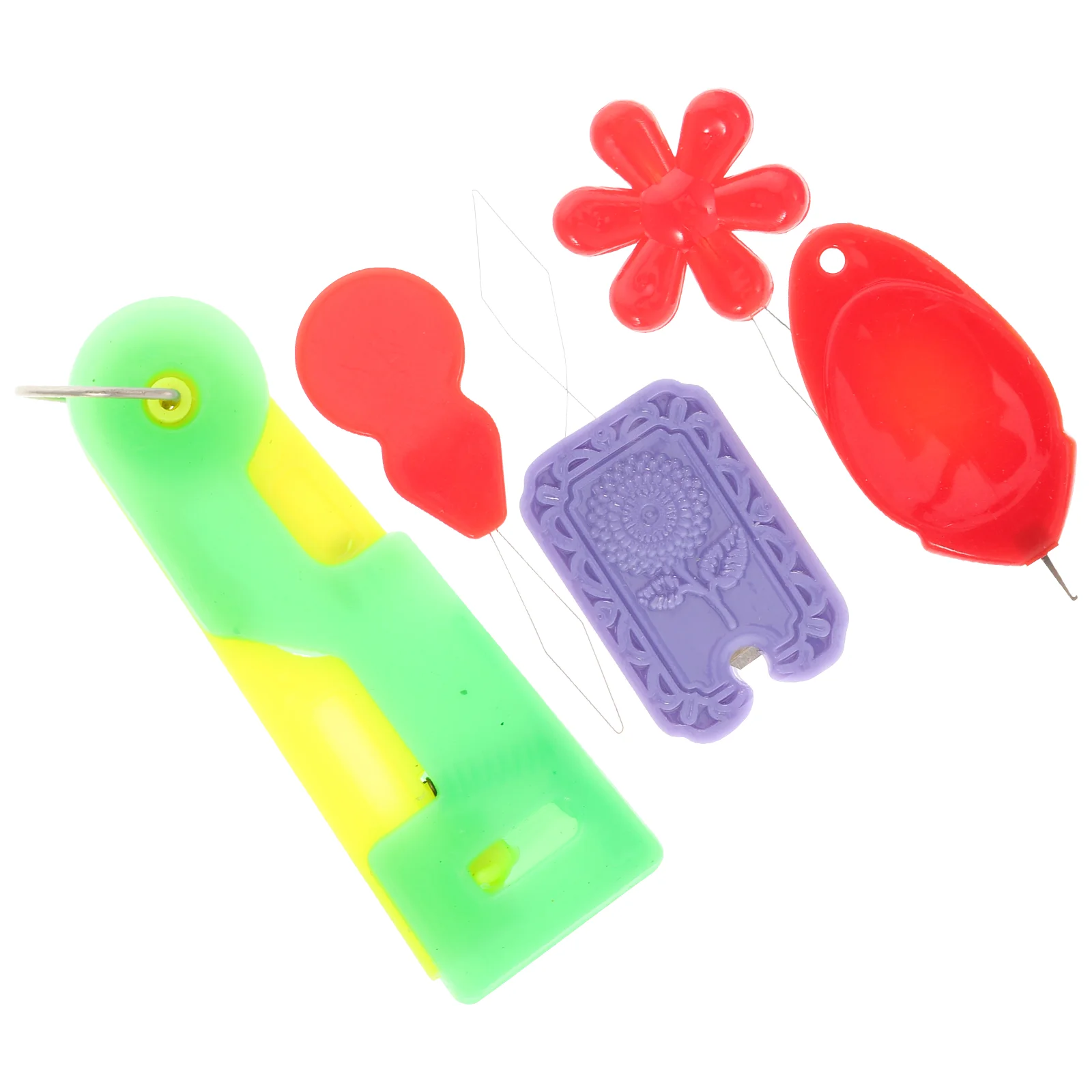 

5 Pcs Plastic Needle Threader Convenient Threading Apparatus Sewing Needle Inserter Knitting Embroidery Safe Reusable