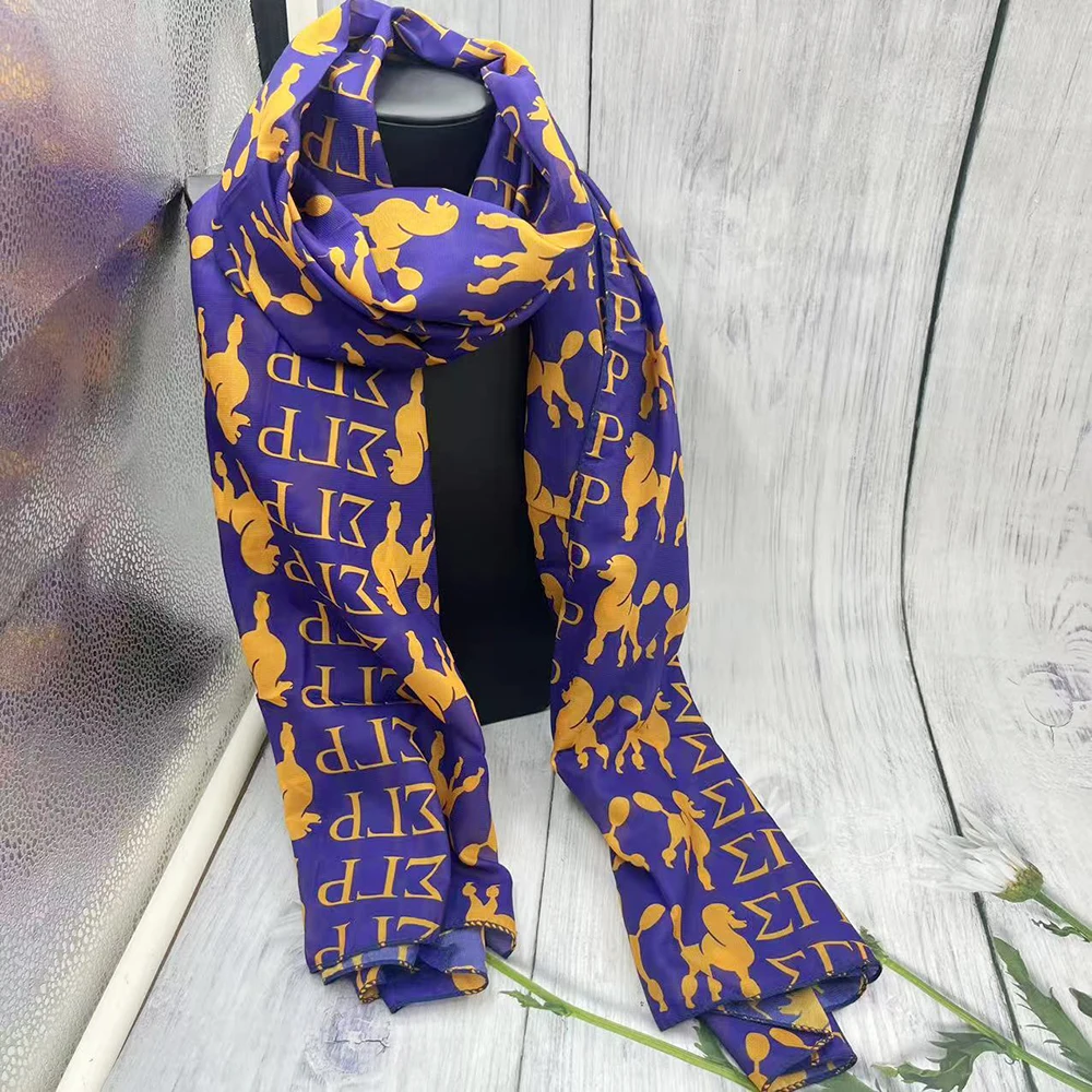 وشاح نسائي من سيجما جاما رو ذو حروف يونانية هدية زمالية #6