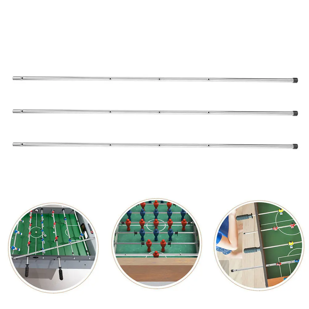 

3Sets Foosball Rod Table Soccer Poles Iron Replacement Nonslip Caps Social Event Desktop Football Accessory Foosball Table Rod
