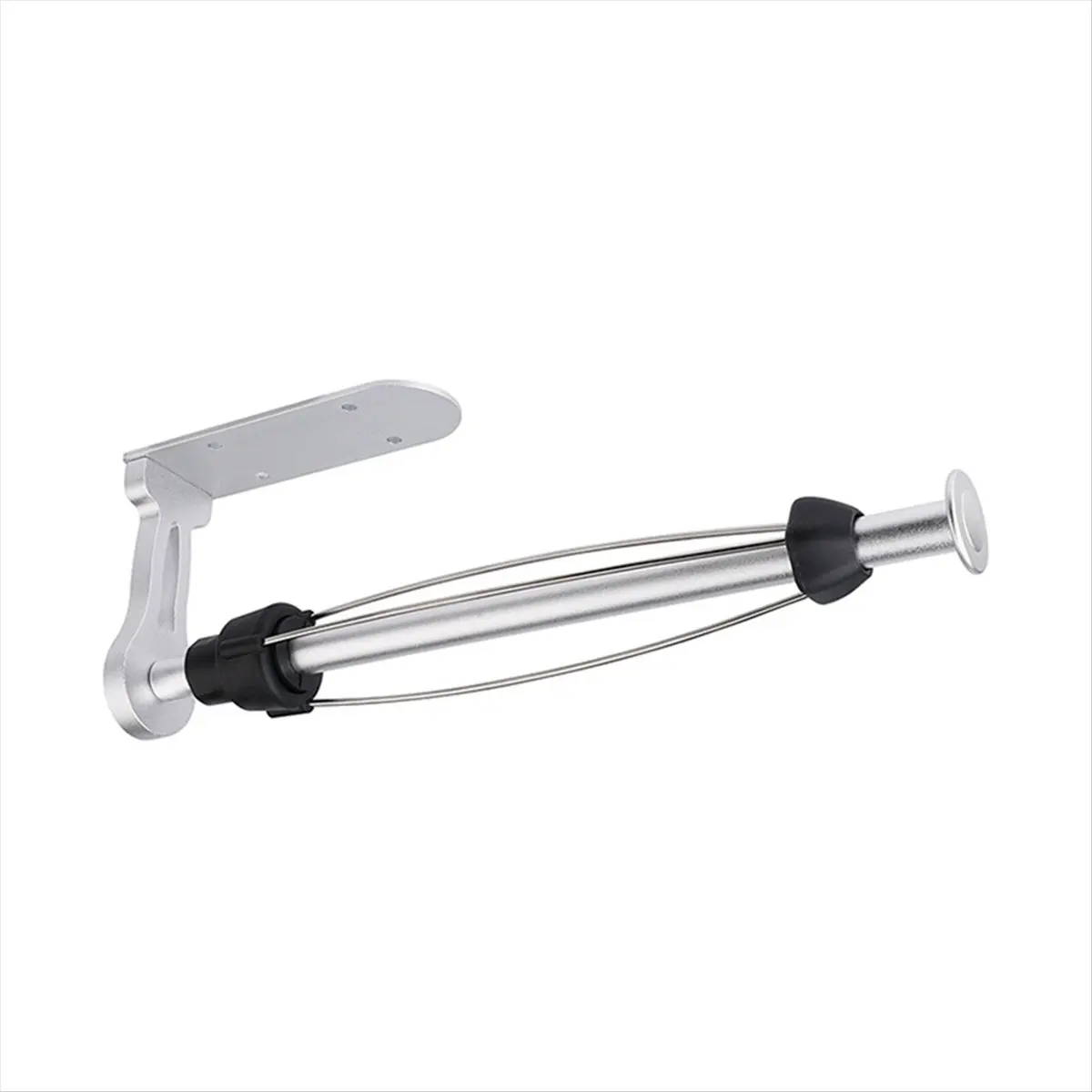 AT16 Paper Towel Holder, Easy Tear Wall Mount Under Cabinet , Aluminum Alloy Paper Roll Holder Adhesive or Silver