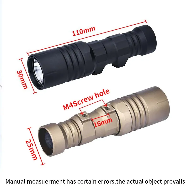 Wadsn metall plhv2 taktische taschenlampe mlok keymod mount picatinny basis doppel funktion drucksc halter jagd waffe scout lampe