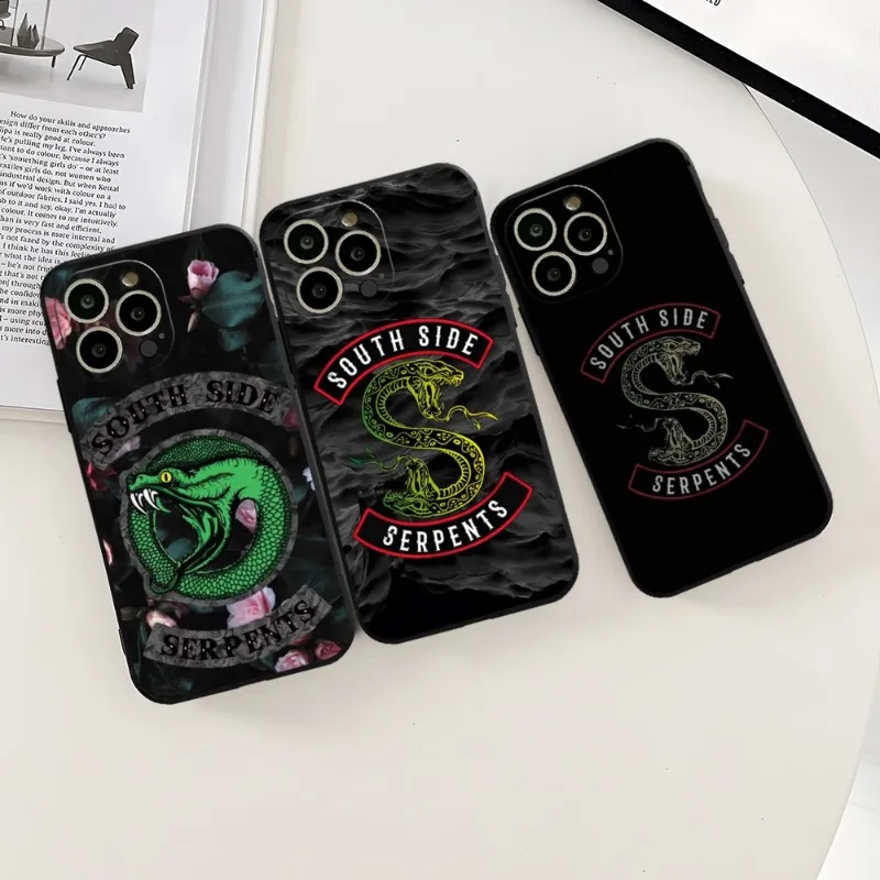 American TV Riverdale Southside Serpent Phone Case For Iphone 12ProMax 11 13 14 Pro Xs Max Mini Xr X 7 8 6 6s Plus Fundas Cover