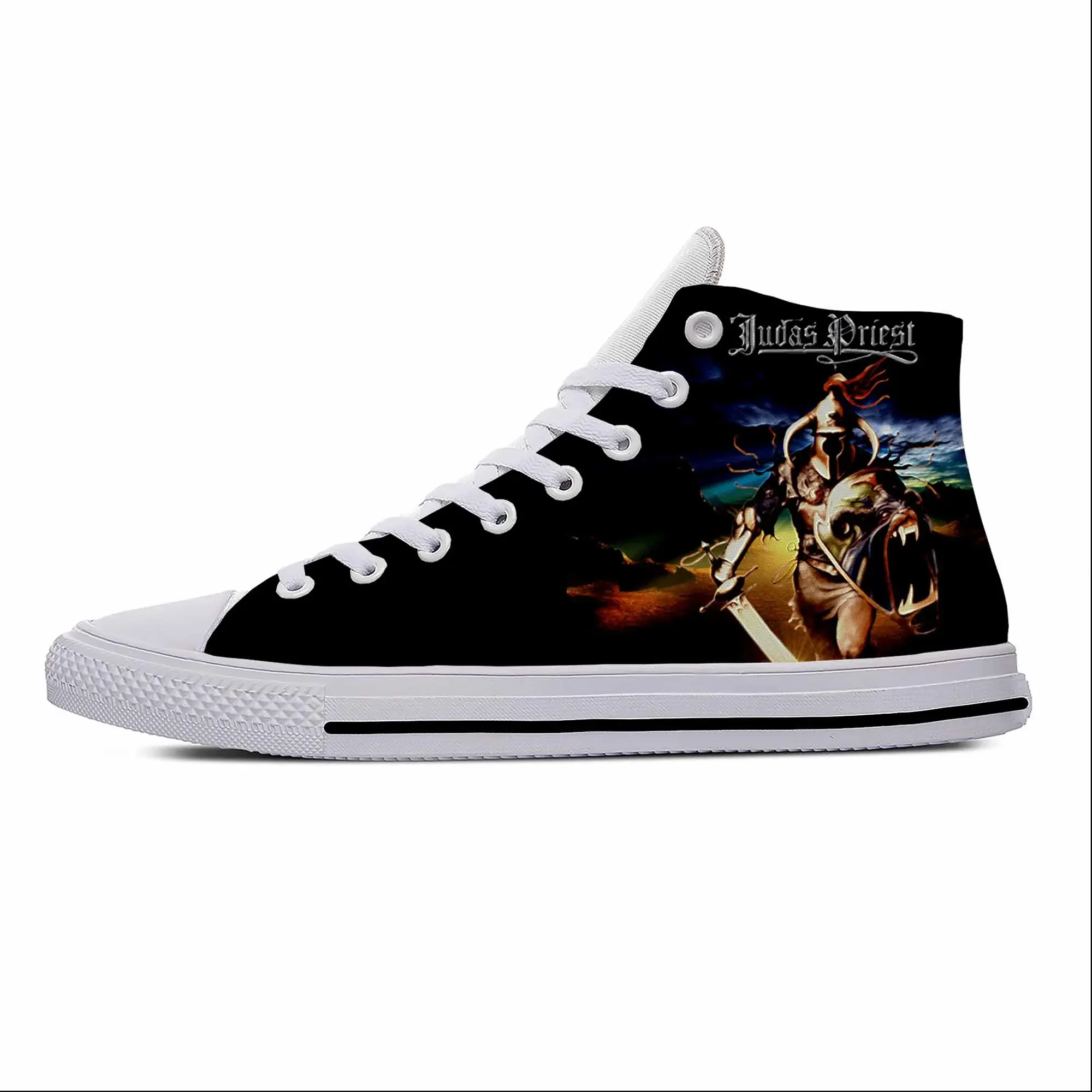 Priest Heavy Metal Rock Band Music Judas Fashion Casual Cloth Shoes High Top Lightweight Breathable 3D Print Men Women Sneakers