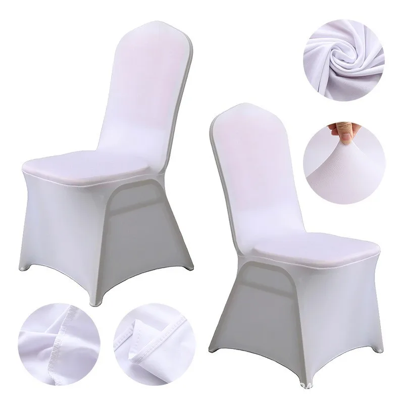 

Universal Stretch Polyester Spandex Chair Covers, Lycra, Wedding Party, Event Banquet, Hotel Decoration, 50Pcs