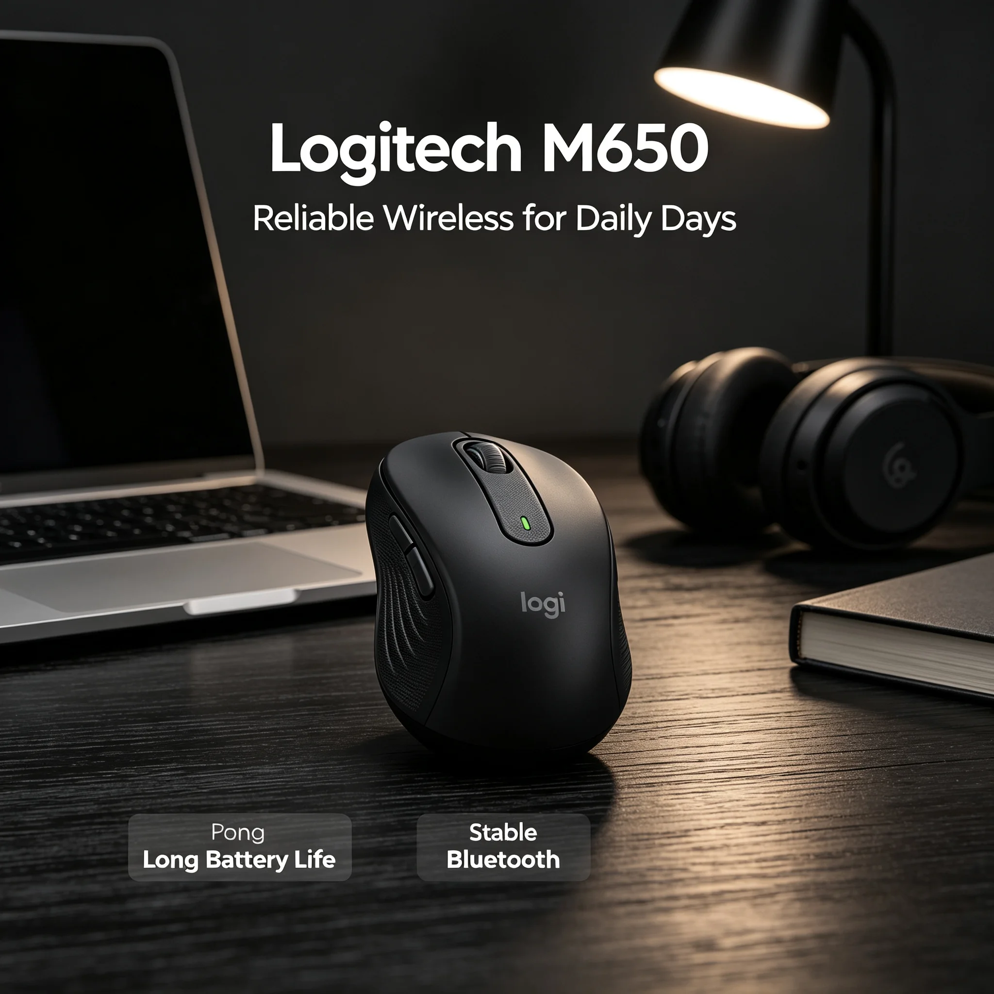 Logitech M650 Wireless Mice Silent Bluetooth Ergonomic Grip Long Battery For PC Tablet Notebook Home Work