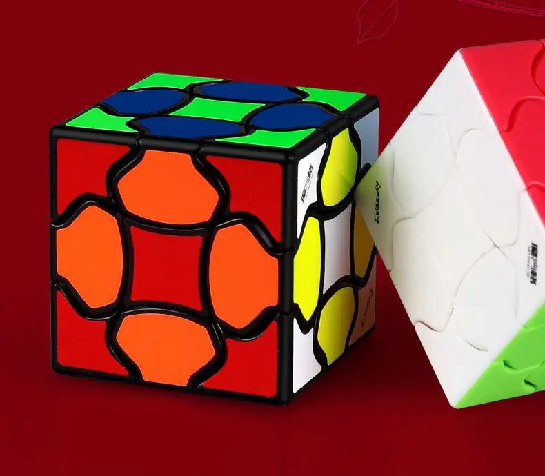 

Qiyi's 3x3 неправильной формы лепестковый куб, черный фон и специальная игрушка-головоломка без наклеек для плавных соревнований