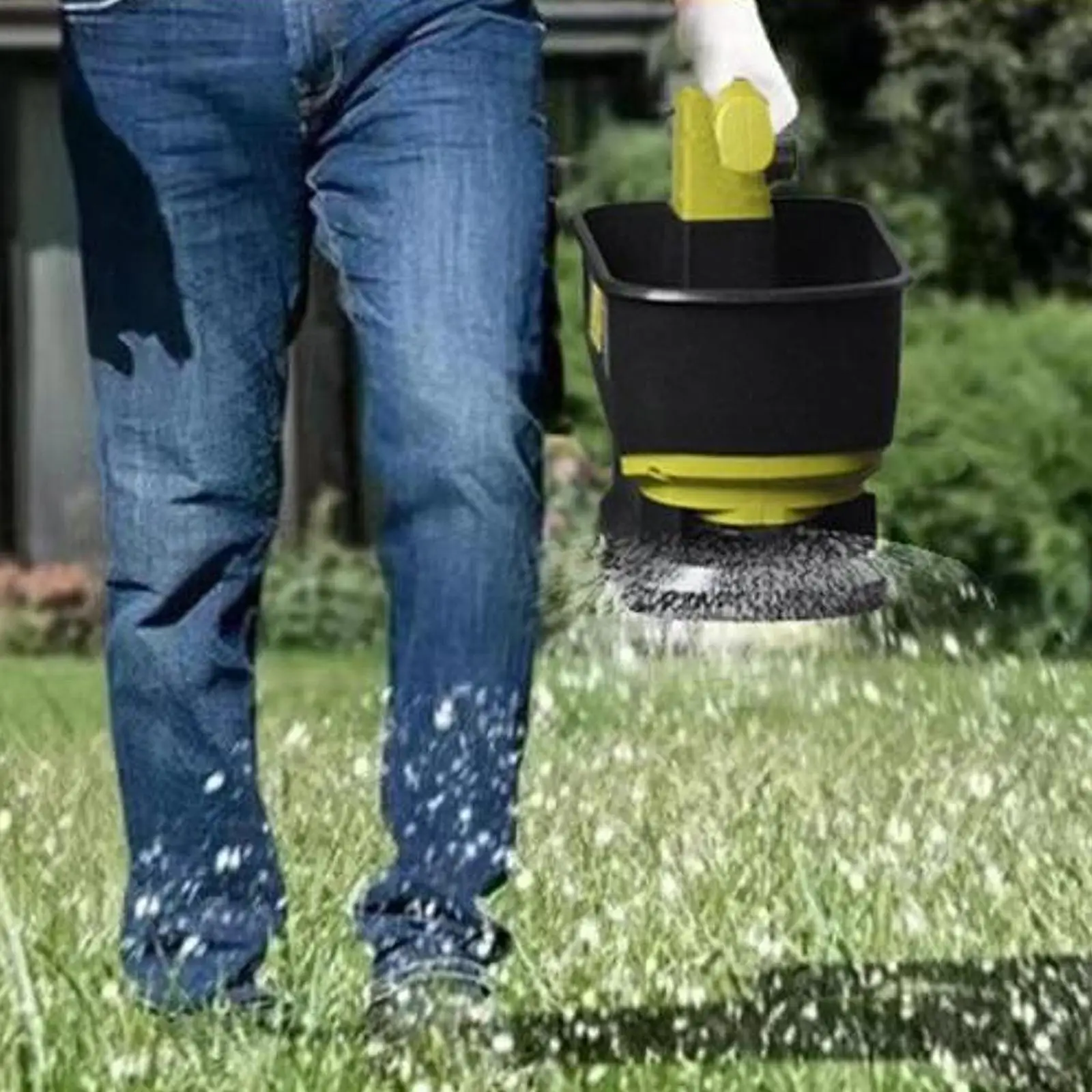 Handheld Spreader Hand Tool 6 Gear Adjust Speed Planter Tool Lawn Seeder Garden Tool Electric Fertilizer Spreader Planting Tool