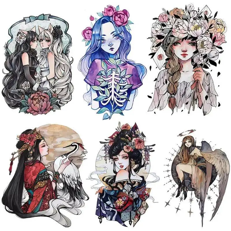 

31 models 25CM Retro handsome girls Heat Transfer Vinyl Patches Stickers Thermal for Clothing DIY T-shirt Applique