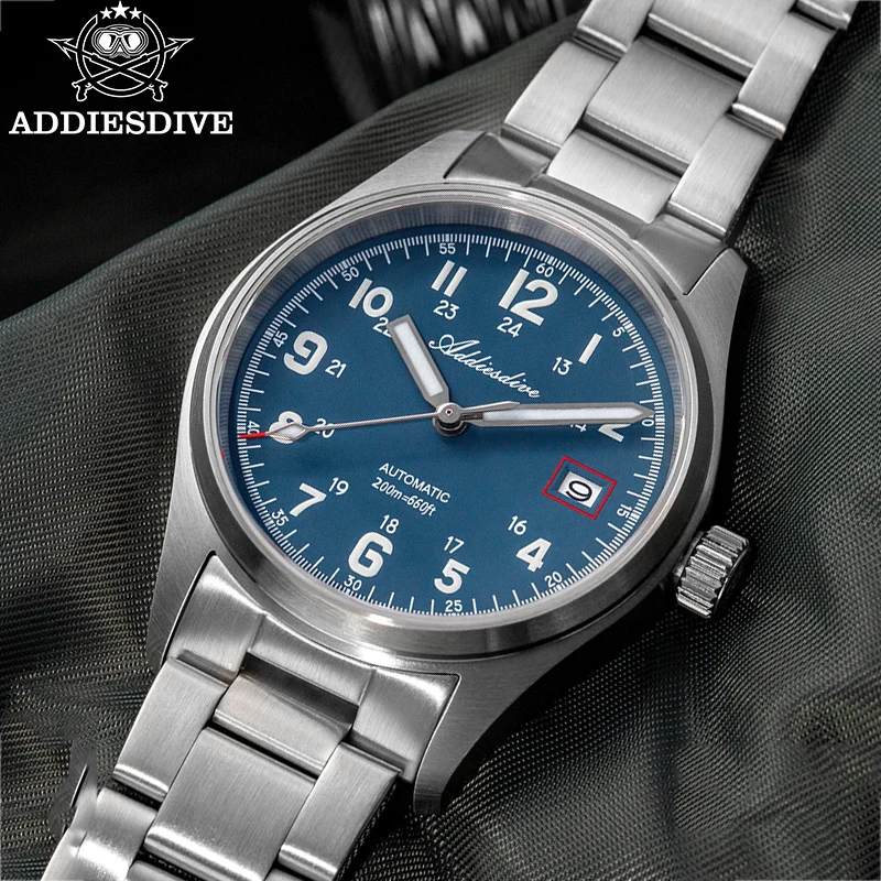 

ADDIESDIVE NH35 Automatic Watch Mechanical Wristwatch 39mm Sapphire 200m Waterproof 316L Stainless Steel Dress Watch Man AD2070