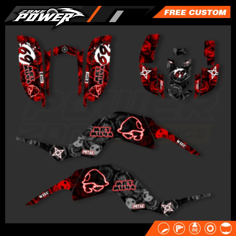 

Powerzone Custom Graphics Decals Stickers Kit For YAMAHA RAPTOR 660 Motorcycle 01