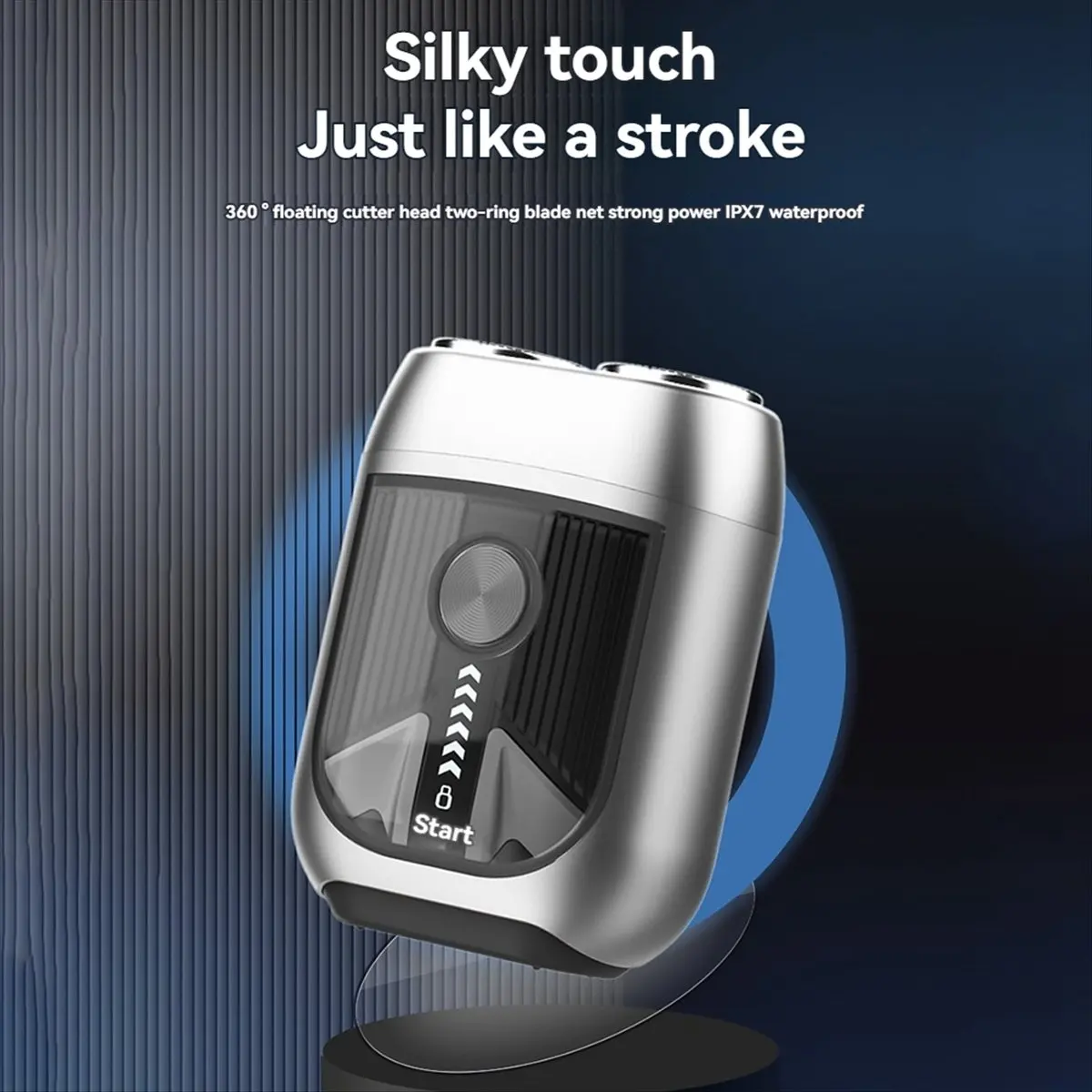 

M85K Electric Shaver Rechargeable Aluminum Alloy Magnetic Double Head Shaver IPX7 Waterproof Portable Men Beard Trimmer B