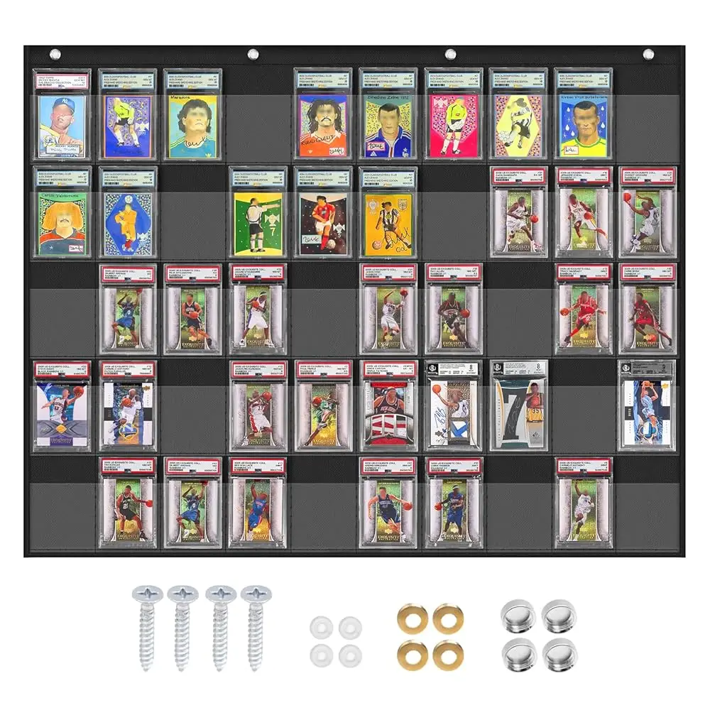 

Кейс для хранения карт, 50 карманов, для карт с оценкой PSA/BGS/CGC, для спортивных, бейсбольных, футбольных и баскетбольных карт