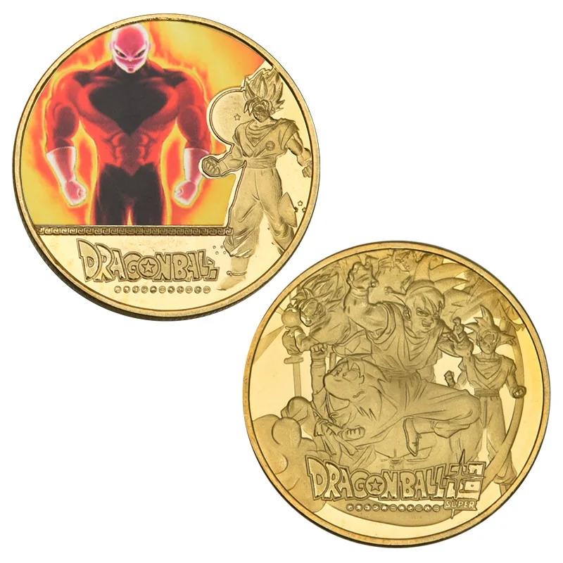 كارتون التنين الكرة الأحرف الذهب تذكارية عملة معدنية مستديرة بطاقة شارة سلسلة لعبة جمع عملة المشجعين الإبداعية هدية