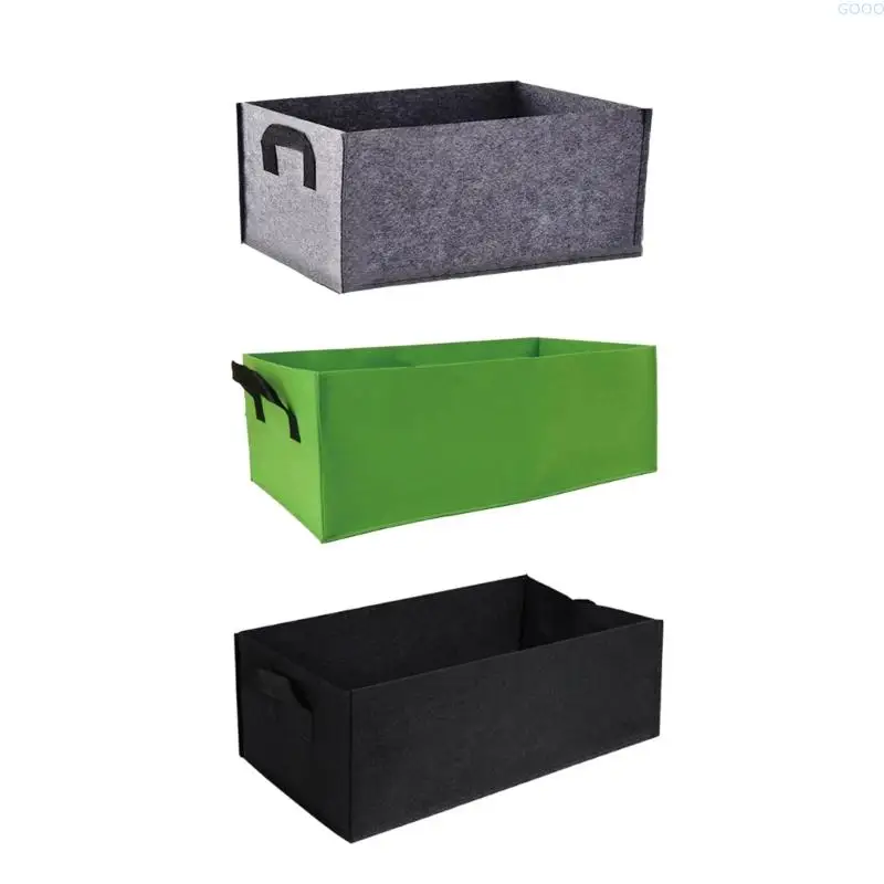 23GA Durable None Woven Gardening Bags With Carrying Handles For Planting Herbs Vegetables And Flowers In Balcony Or Backyard