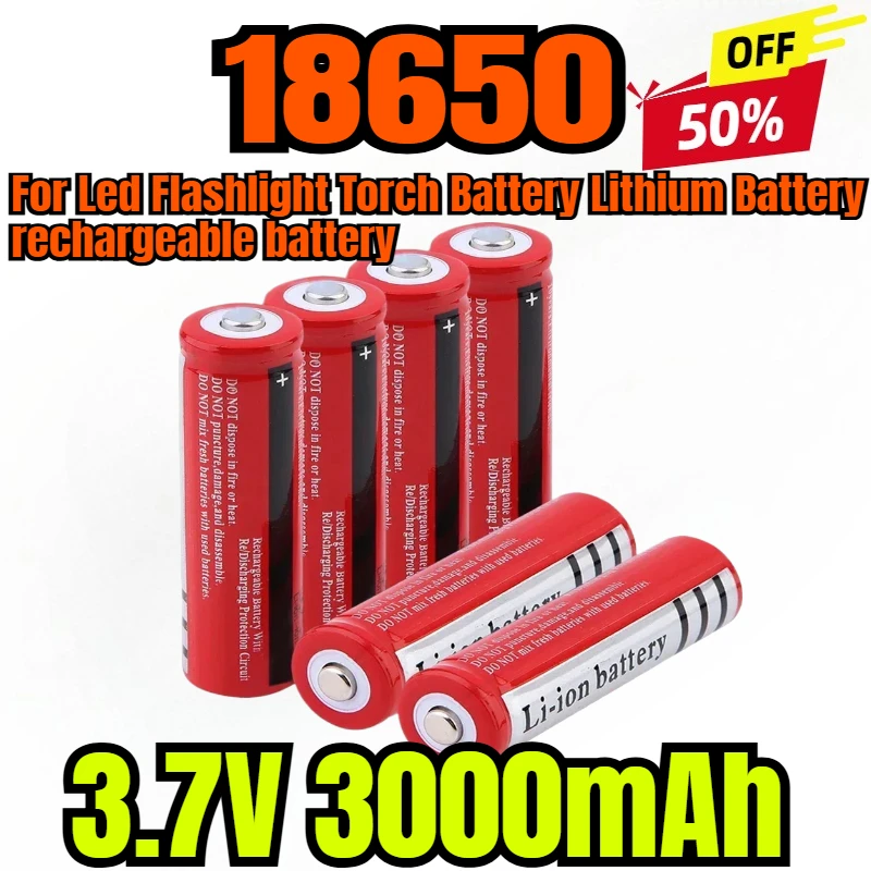 18650Batterie 3,7V 3000mAh Wiederaufladbare Liionsbatterie Für Led Taschenlampe Torch Batery Litio Batterie rechargeable battery