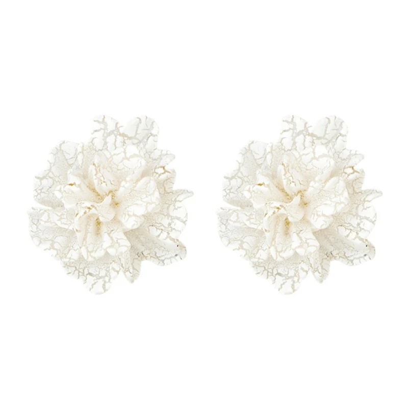 Simple Camellia Studs Eye Catching Earrings with Camellia Flowers Ear Studs Ear Accessory for Fashion Enthusiasts