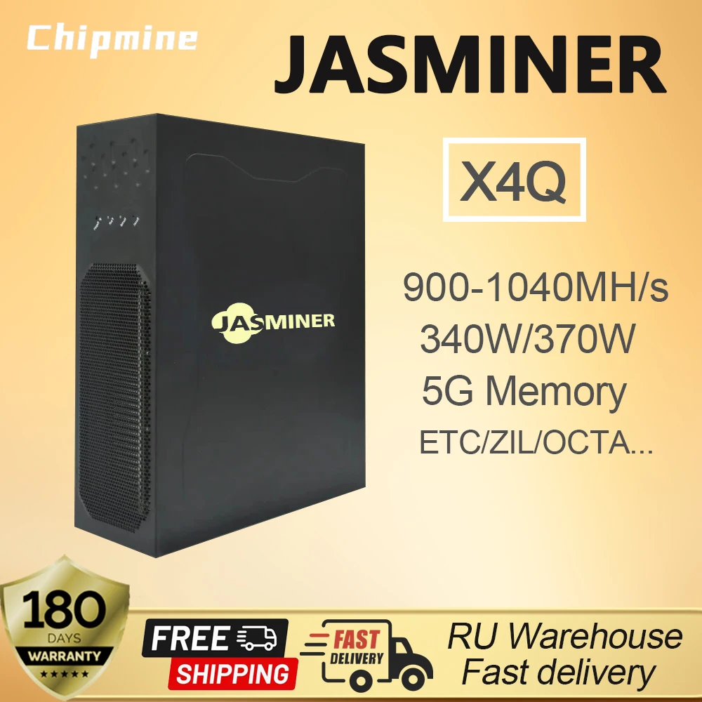 

Jasminer X4 Q Miner 900MH/s 340W Power Consumation Miner jasminer X4Q etc miner 180 days warranty