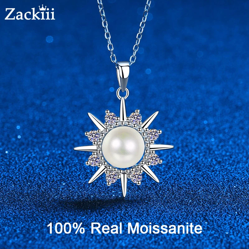 

Кулон-подсолнух Zackiii из серебра S925 с натуральным пресноводным жемчугом 8 мм и муассанитом 0,32 карата