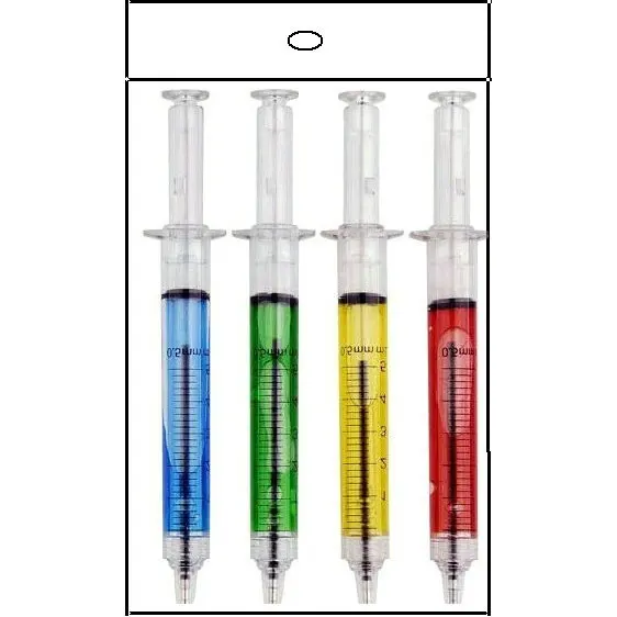 1/3Pcs Syringe Pen Novelty Liquid Syringe Ballpoint Pen Doctor Nurse Medical Hospital Fun Gift School Office Supplies Stationery