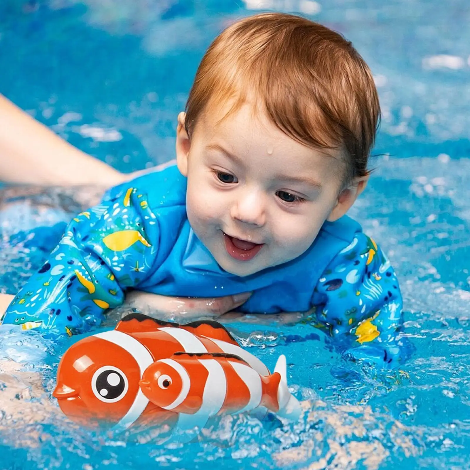 

Kid Bath Toys Automatic Floating Fish Toys for Child Bathing Early Learning Game Interactive Bathtub Water Game for Preschool