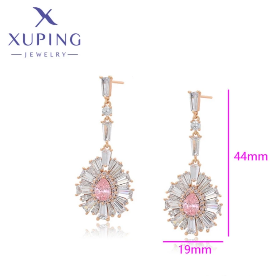 Xuping Jewelry New Product Trendy Gold Color Water Droplet Shape Sag Earrings for Women Schoolgirl Wedding Party Gift X000723704