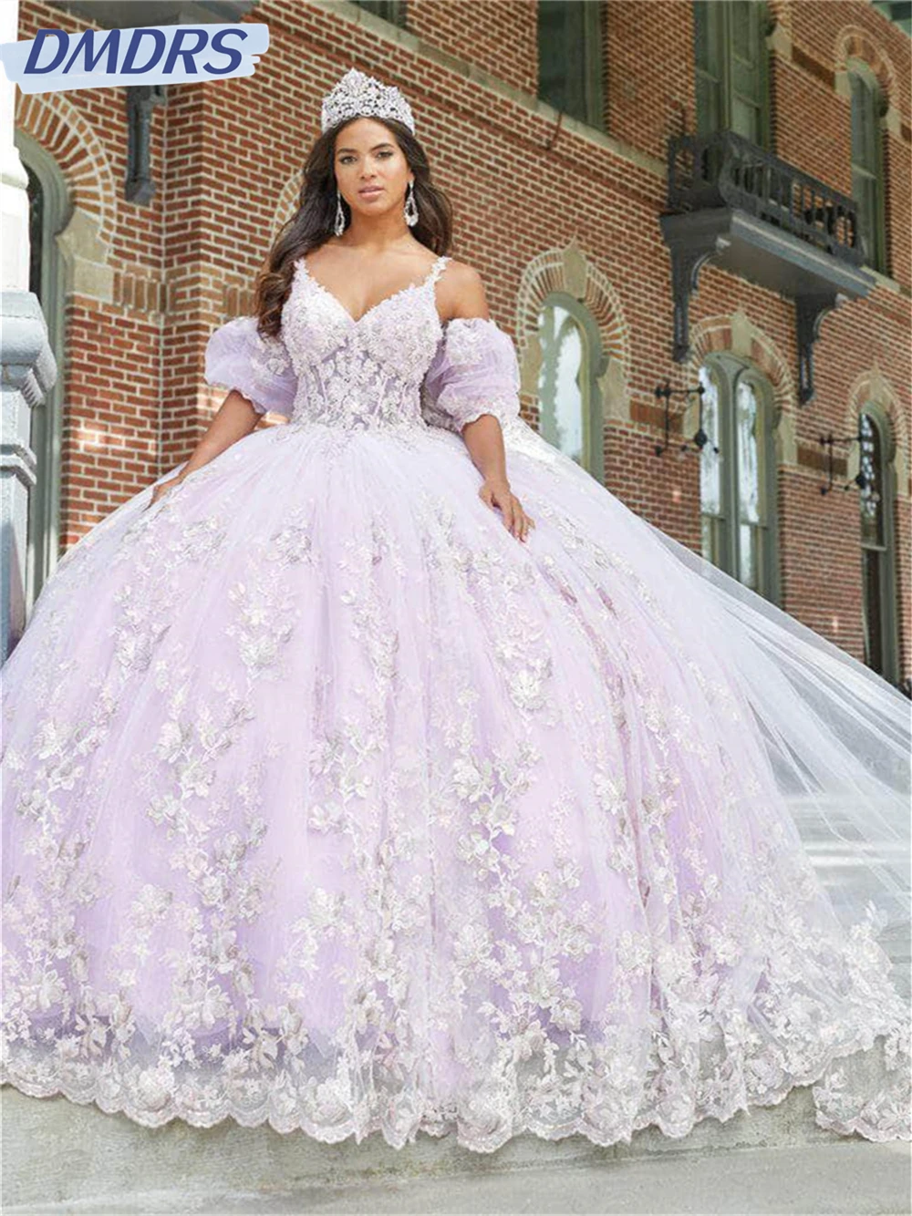 

Luxurious Applique Quinceanera Wedding Dress 2024 Elegant Bridal Gown Classic Floor-Length Bride Robe Vestidos De Novia