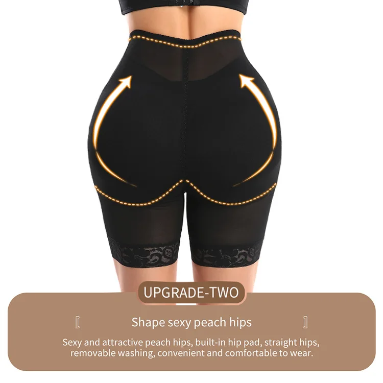 ยก Thicken Padded Shapewear เอว Tummy Slim ชุดชั้นใน Shaper แผ่นควบคุมกางเกงยกก้นต้นขา Slimmer