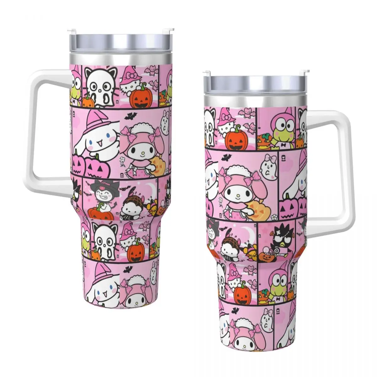 

My Melody Sanrio Halloween Tumbler Cold Drink Water Bottle Heat Preservation Stainless Steel Thermal Mug Driving Mugs Cup