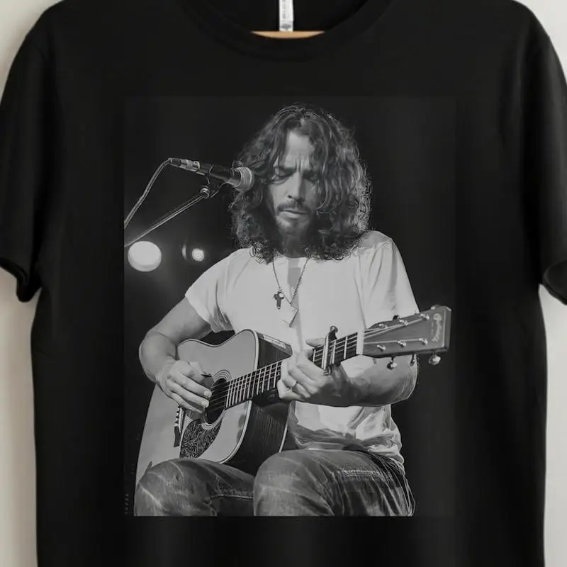 Chris Cornell Retro 90s Rock Icon Graphic T-Shirt
