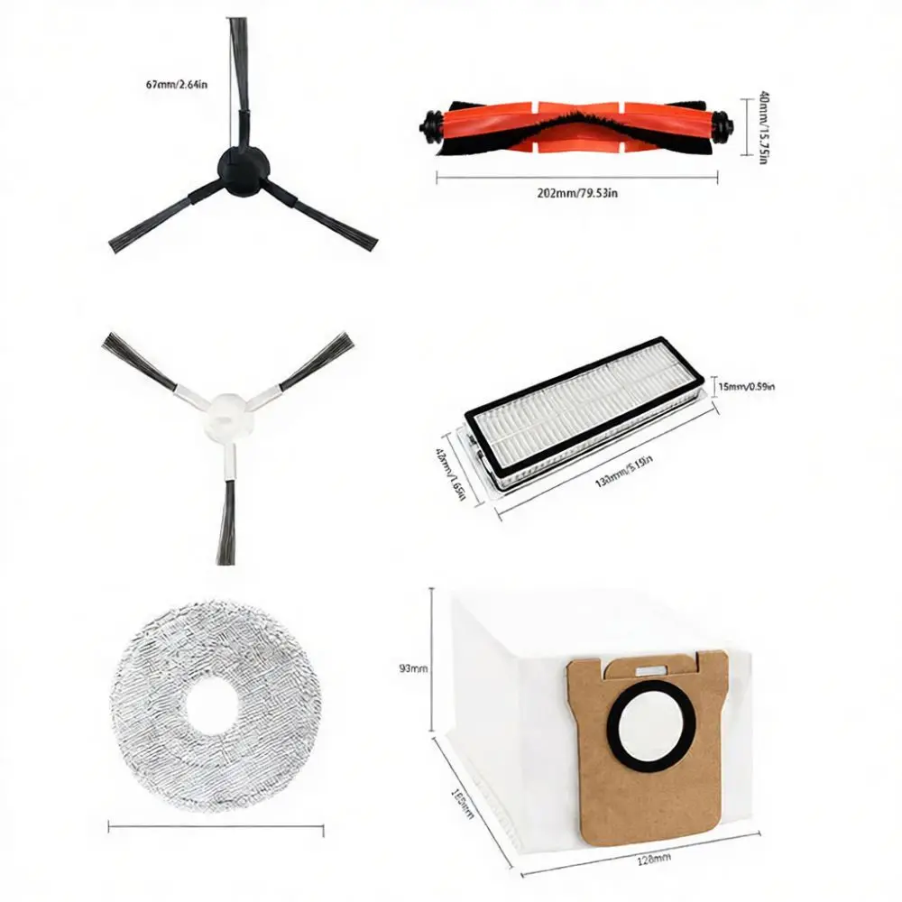 Essential Accessories For X20 Pro X20 Max Robot Vacuum Filter Dust Bag Main Brush Mop Pad Side Brush Replacement Set