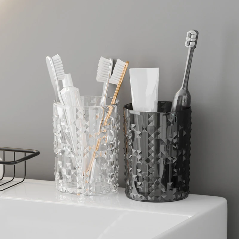 Luxury Bathroom Storage Rack For Toothbrush Toothpaste Wall Mount/Desktop Holder Home Toiletries Organize Accessories