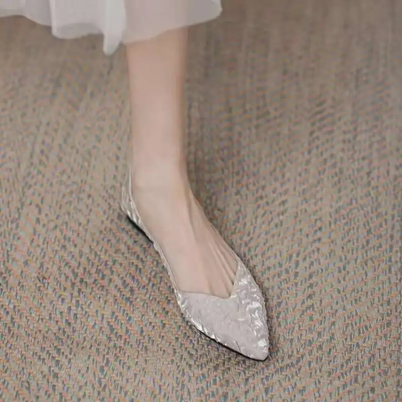 

Flat bottomed single shoe women's 2026 new style dress temperament qipao new Chinese style light Chinese style women's shoes