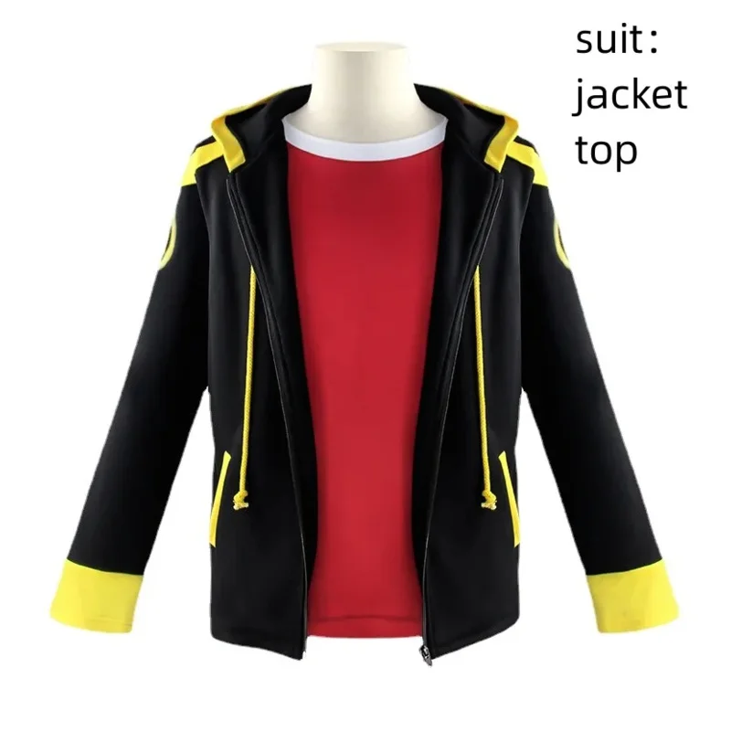 Game Mystic Messenger 707 seven luciel Saeyoung console cosplay costume wig anime zipper jacket hoodies T-shirt Halloween suit