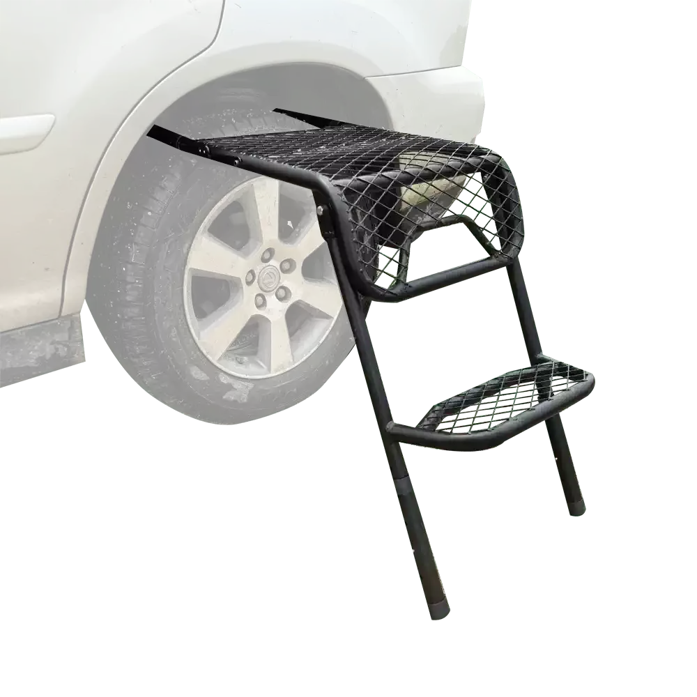 Portable Dual‑Use Tire Table Ladder, High Load‑bearing Folding Step Ladder for Camping, Travel and Household Use
