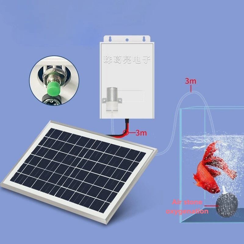 New Solar Oxygen Pump Fish Pond Outdoor Fish Tank Air Pump Aquarium Rechargeable Oxygenate Pump Outdoor Pond Oxygen Water Pumps view 4