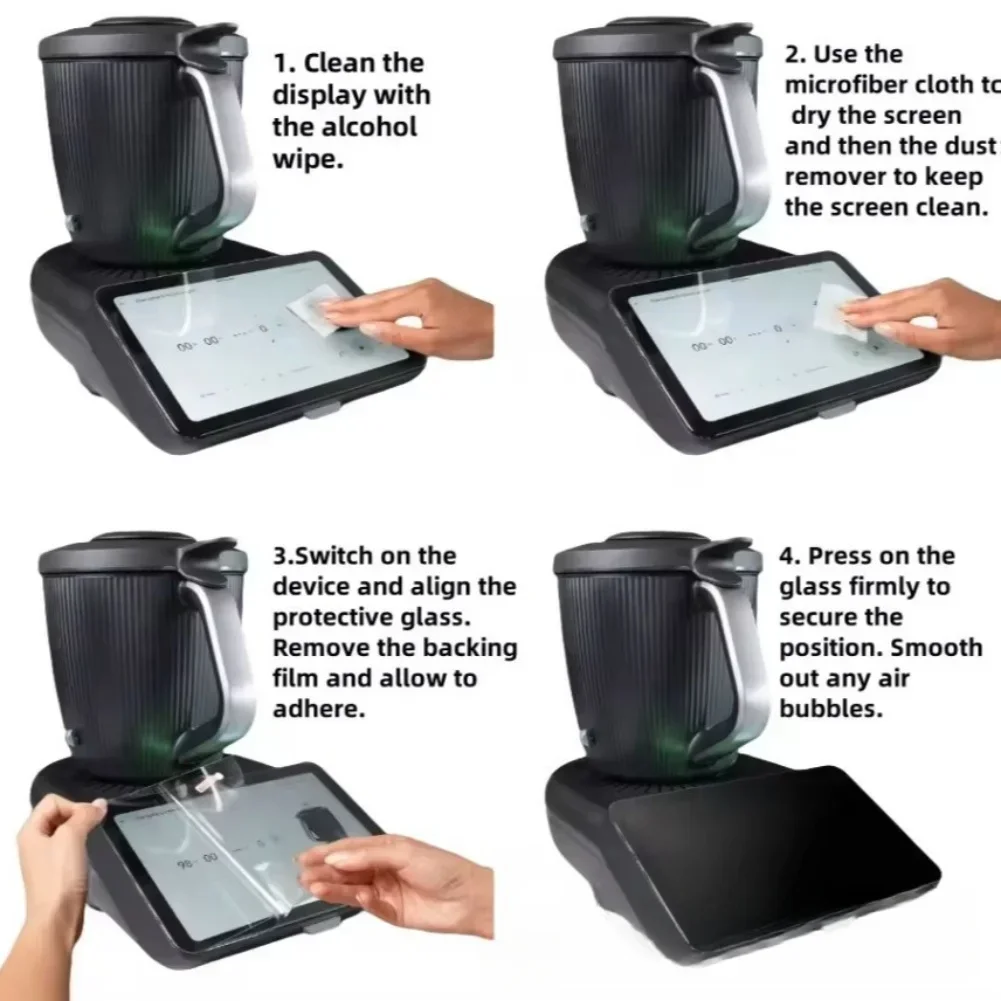 واقي شاشة لآلة الطبخ، طبقة مقسى مقاومة للخدش فائق الوضوح لملحقات حماية الشاشة Thermomix TM7