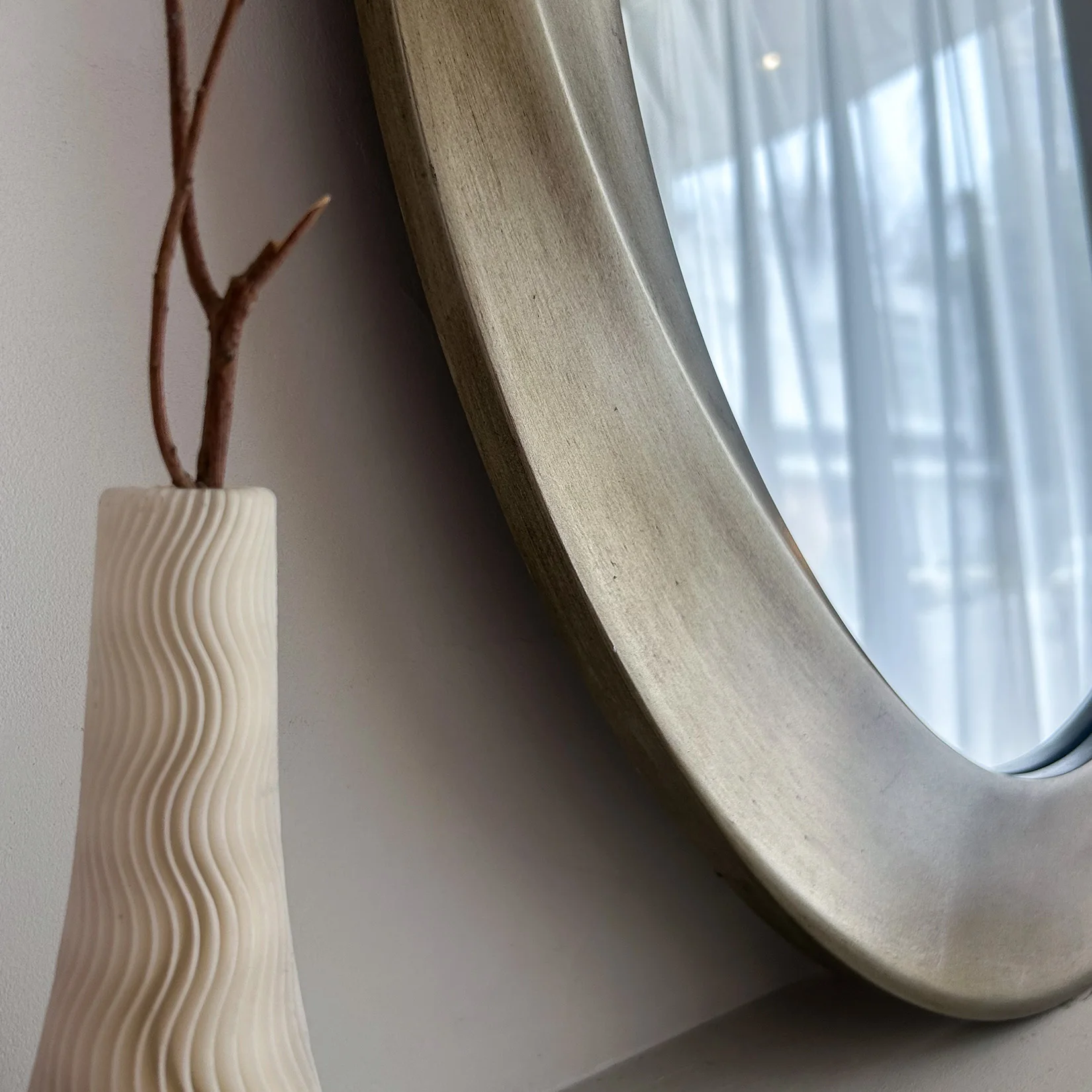 Silver Baroque Oval Mirror 6