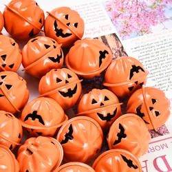 12pcs 3cm Mini Pumpkin Bells Halloween Decoration Metal Bell Pets Hanging Pendant Ornaments Halloween Party Kids Gifts Supplies