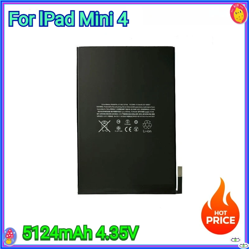 

New Battery 2025 High Quality Tablet Battery A1538 For IPad Mini 4