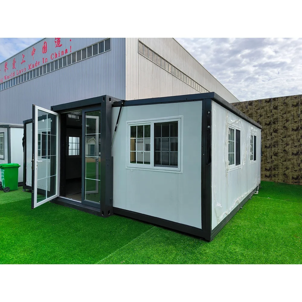 20 Foot Foldable Container Activity Room With Double Wings,Solar System Three In One Exit, Three Bedrooms And One Living Room
