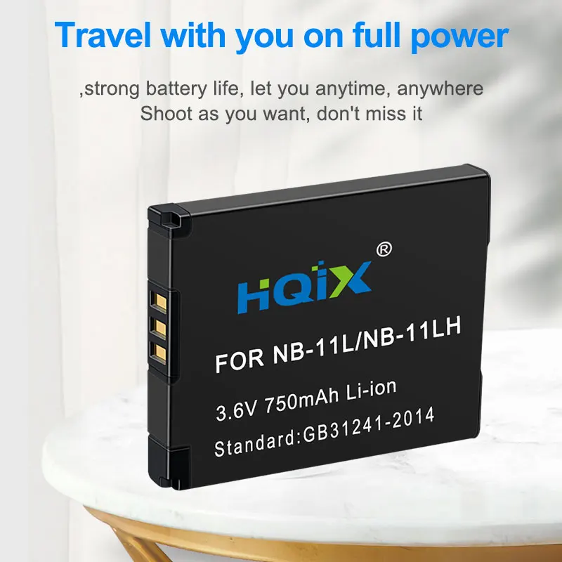 HQIX for Canon IXUS 285 275 240 190 265 245  Powershot A2400 A2300 A2600 A3500 SX400 A3400 Camera NB-11L USB Charger Battery