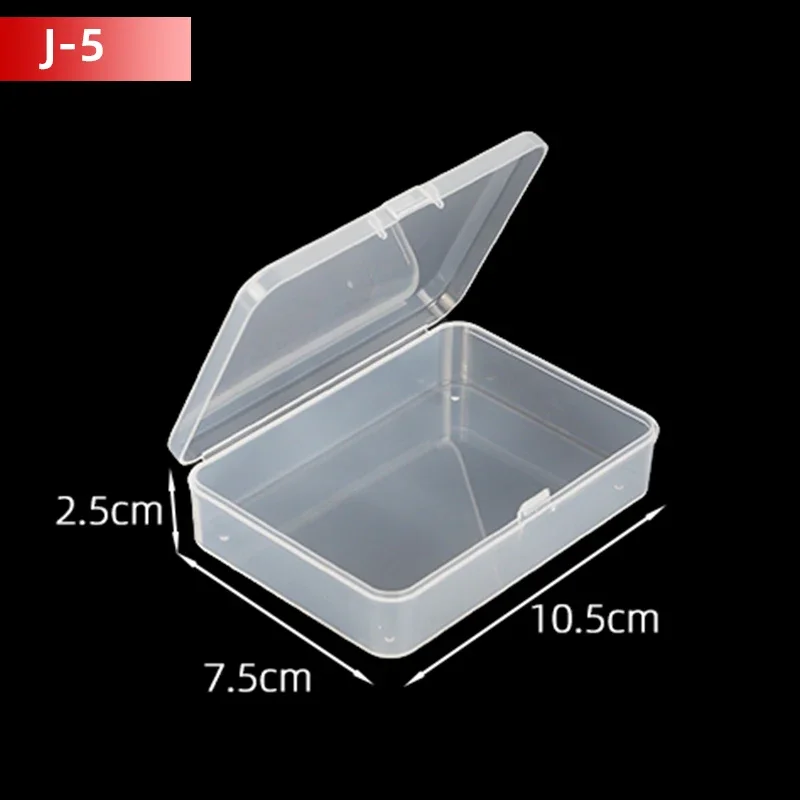 5 stks/10 stks PP Opbergdoos Mini Transparante Plastic Case Container Vierkante Rechthoek Verpakking voor Sieraden Kralen kleine Items