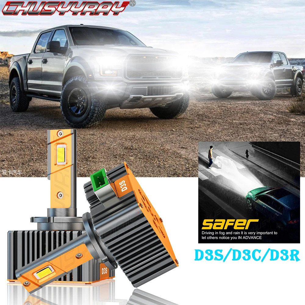 

CHUSYYRAY Car lights Compatible For Ford F-150 2013 2014-2X D3S Front HID Xenon Headlight Bulbs High Low Beam Car accsesories