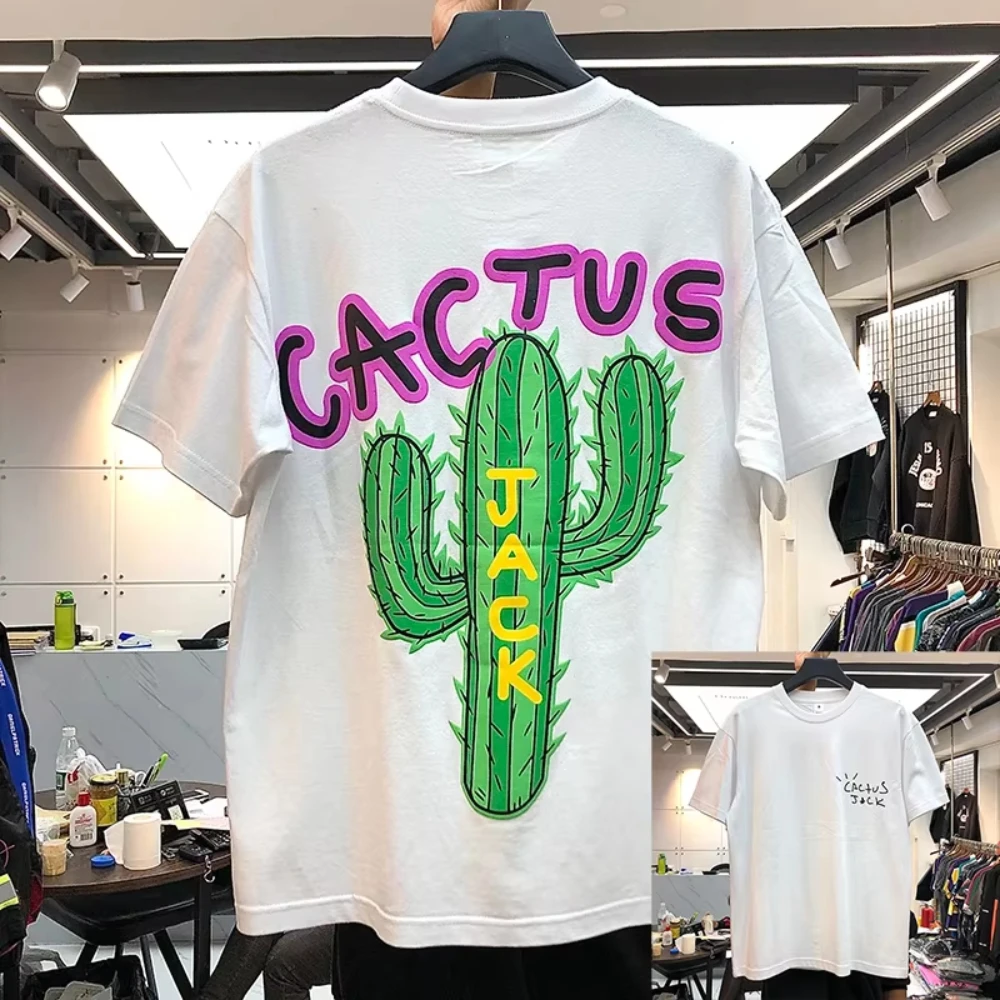 2026 Retro Desert Cactus Art Graphic Printed Cotton Kids Adults Unisex Short Sleeve T-Shirt Street Casual Tops